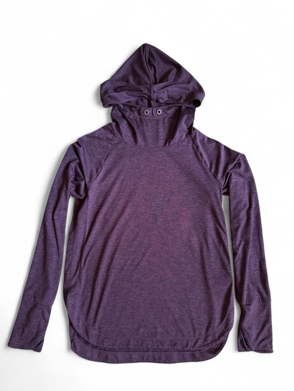 Athleta Burgundy Hooded Long-Sleeve Pullover